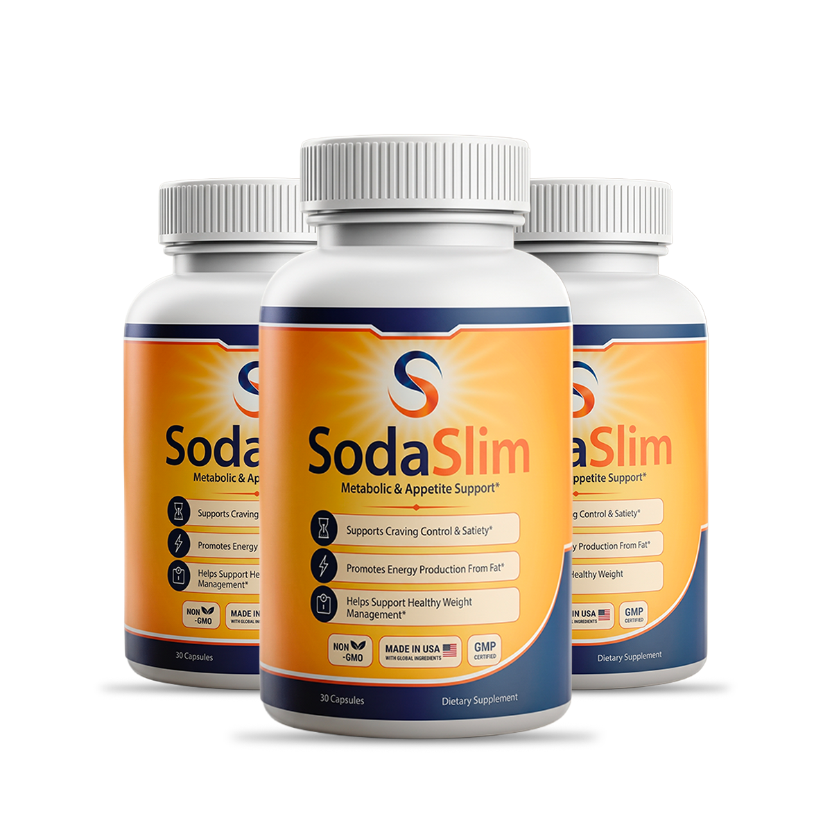 SodaSlim 3 bottle bundle for maintaining a consistent daily metabolism and weight wellness routine